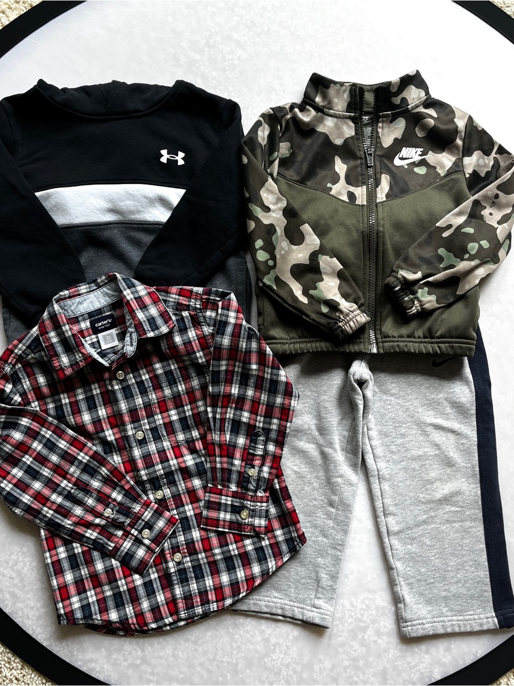 Boys 3T Nike Under Armour Carters Toddler Bundle 4pc Outfits Outerwear